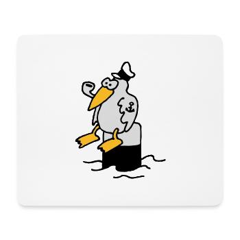 moewe_am_hafen_3c - Mousepad (Querformat) - Weiß - Vorne