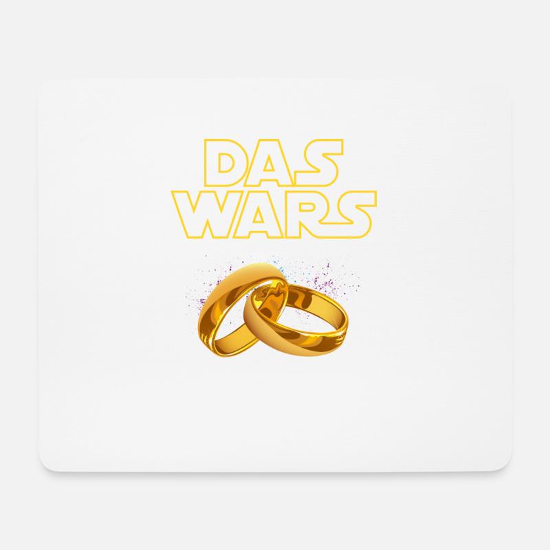 DAS WARS ICH HEIRATE JGA Junggesellinnenabschied - Mousepad (Querformat) - Weiß