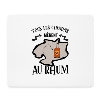 Les chemins rhum cadeau - Tapis de souris (format paysage) - blanc - Devant