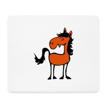 Pferd - Mousepad (Querformat) - Weiß - Vorne