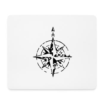 windrose_02_c_1c - Tapis de souris (format paysage) - blanc - Devant