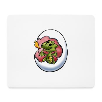 Baby Drache schlüpft aus Drachen Ei Dragon Egg - Mousepad (Querformat) - Weiß - Vorne