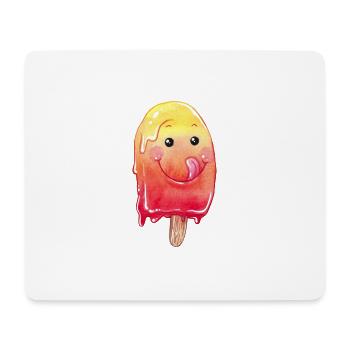 Eis am Stiel Aquarell - Mousepad (Querformat) - Weiß - Vorne