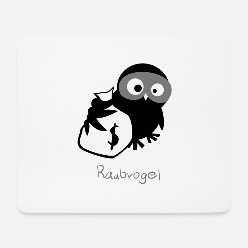 EULE // Raubvogel. - Mousepad (Querformat) - Weiß