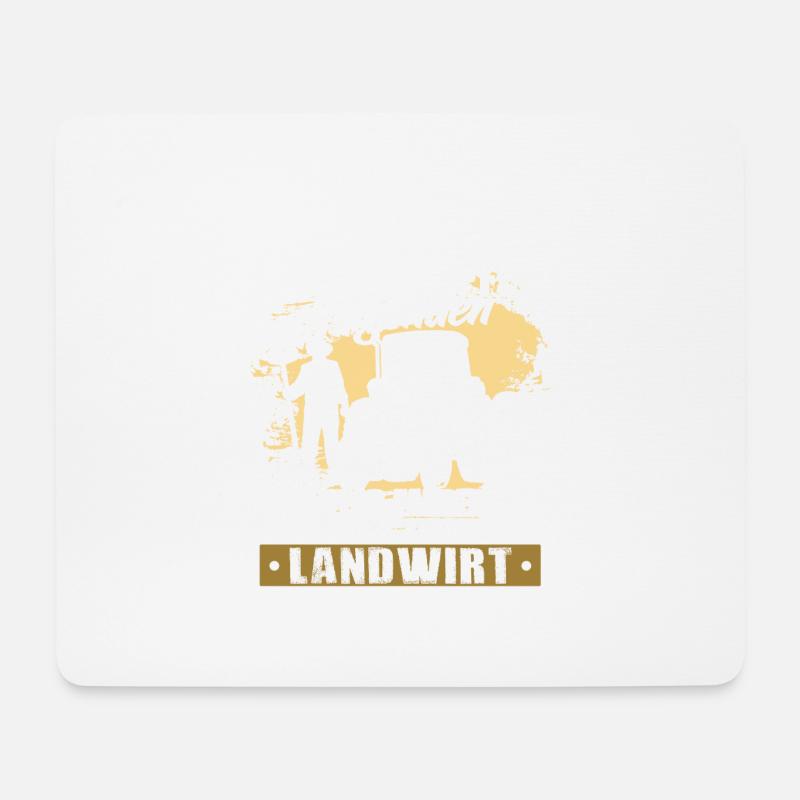 Landwirt Shirt · Landwirtschaft · Vergeben Bauer - Mousepad (Querformat) - Weiß