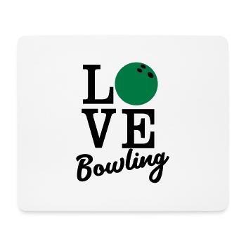 liebe Bowling - Mousepad (Querformat) - Weiß - Vorne