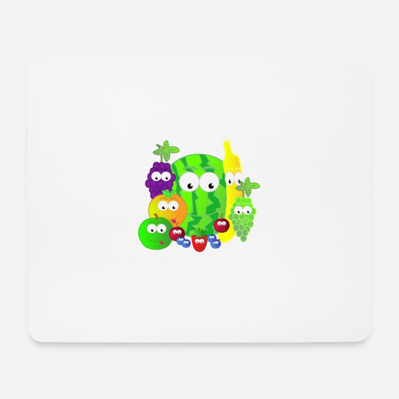 Fruechte Geschenk Geschenkidee Sport Cartoon Obst - Mousepad (Querformat) - Weiß
