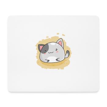 Chat mignon chaton kawaii - Tapis de souris (format paysage) - blanc - Devant