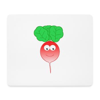 Radieschen Geschenk Geschenkidee Vegan Sport - Mousepad (Querformat) - Weiß - Vorne