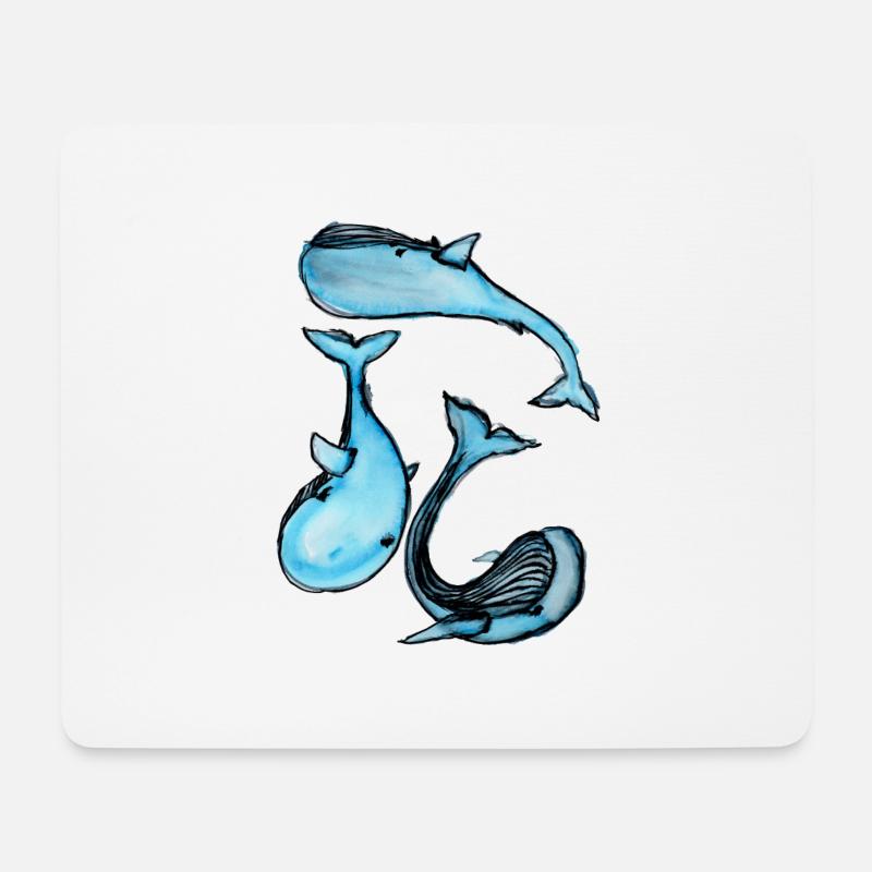 Wal - Mousepad (Querformat) - Weiß