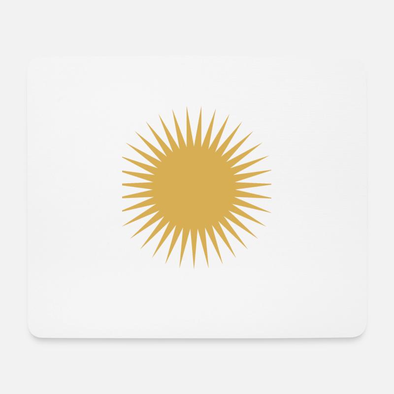 Sonne - Mousepad (Querformat) - Weiß