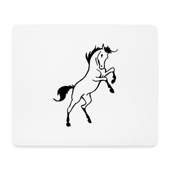 Cheval cabré - Tapis de souris (format paysage) - blanc - Devant