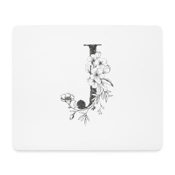 Lettre j - Tapis de souris (format paysage) - blanc - Devant