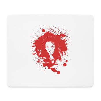 Halloween ensanglanté visage diable idée cadeau - Tapis de souris (format paysage) - blanc - Devant