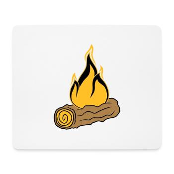 holz ast wald baum stamm holzscheid waldbrand bran - Mousepad (Querformat) - Weiß - Vorne