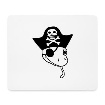 gesicht gecko pirat seeraeuber kapitaen matrose se - Mousepad (Querformat) - Weiß - Vorne
