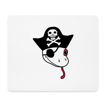 kopf gecko pirat seeraeuber kapitaen matrose seeba - Mousepad (Querformat) - Weiß - Vorne