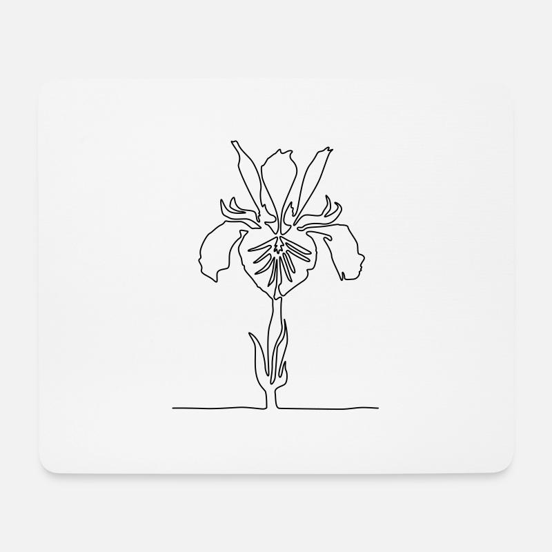 Iris - Mousepad (Querformat) - Weiß