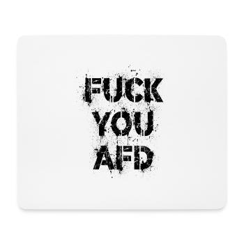 Fuck You AfD - Mousepad (Querformat) - Weiß - Vorne