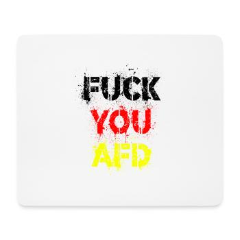 FUCK YOU AFD - Mousepad (Querformat) - Weiß - Vorne