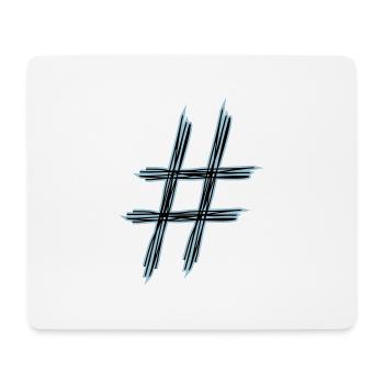 hashtag # - Mousepad (Querformat) - Weiß - Vorne