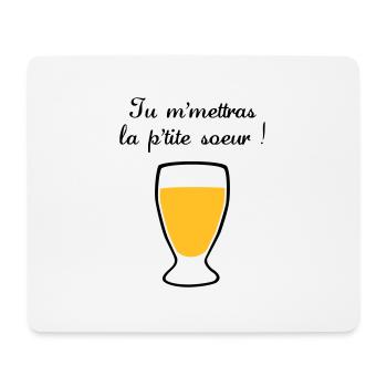 tu m'mettras la petite soeur - Tapis de souris (format paysage) - blanc - Devant