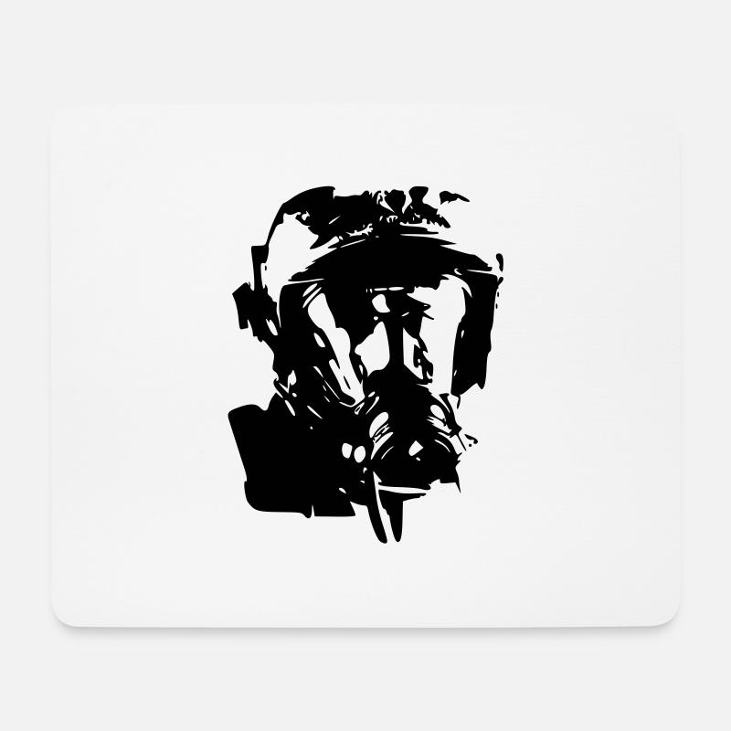 Feuerwehrhelm ari - Mousepad (Querformat) - Weiß
