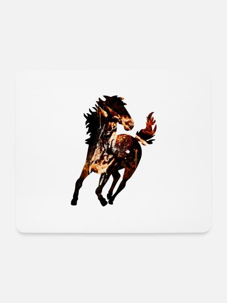 gxp brown horse splash water color - Mouse Pad (horizontal) - white