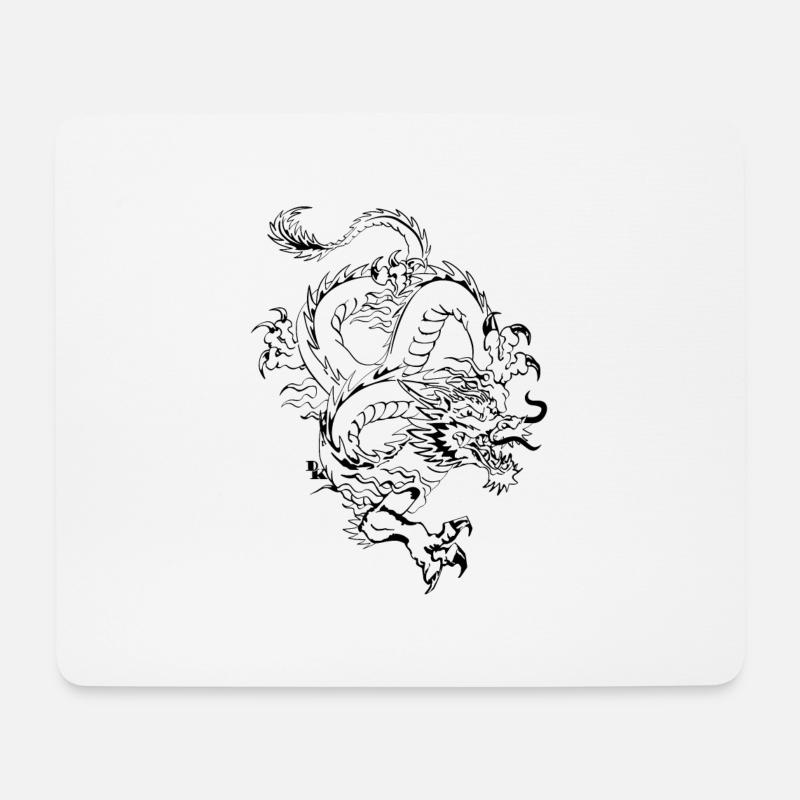 Chinese Dragon 2 von DK - Mousepad (Querformat) - Weiß