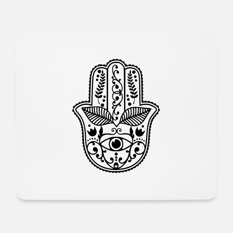 Hand der Fatima - Mousepad (Querformat) - Weiß