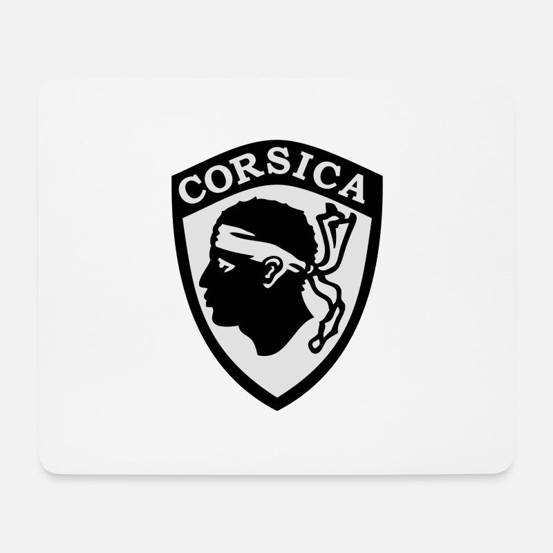 Korsika Blason - Mousepad (Querformat) - Weiß