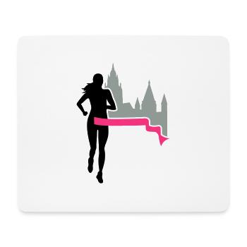 Marathon - Mayence - coureur - Exécuter - Run - 3C - Tapis de souris (format paysage) - blanc - Devant