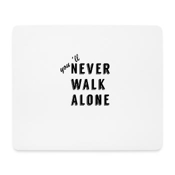 never alone - Mouse Pad (horizontal) - white - Front