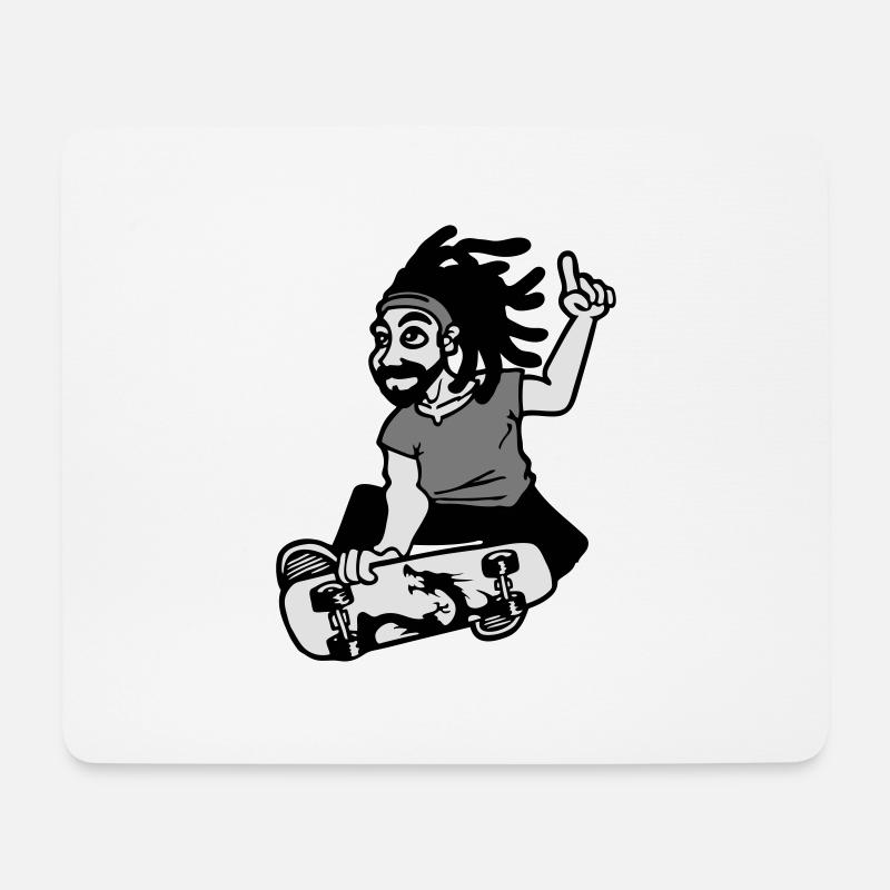 rasta lustig - Mousepad (Querformat) - Weiß
