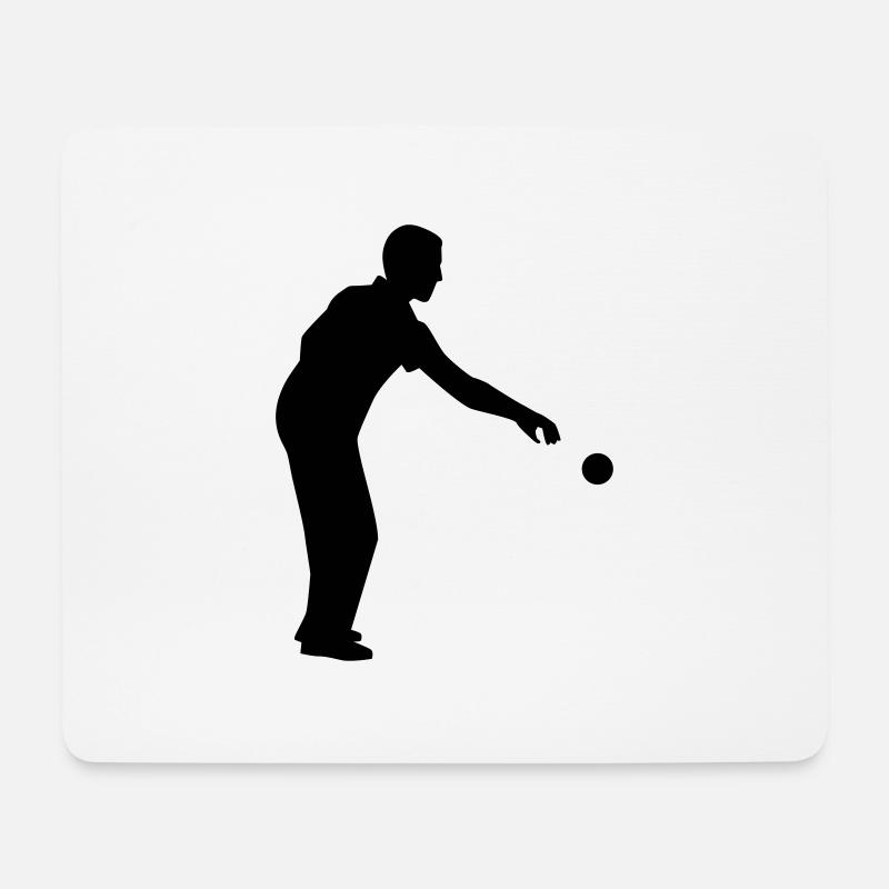 Boule - Mousepad (Querformat) - Weiß