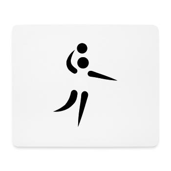 Volley-ball - Tapis de souris (format paysage) - blanc - Devant