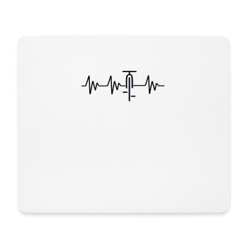 Fahrrad Pulsschlag Liebe Radfahrer Radler Bike - Mousepad (Querformat) - Weiß - Vorne