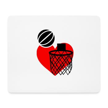 Basketball love - Mouse Pad (horizontal) - white - Front