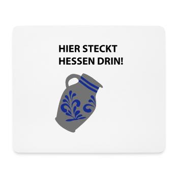 Hier steckt Hessen drin! - Mousepad (Querformat) - Weiß - Vorne
