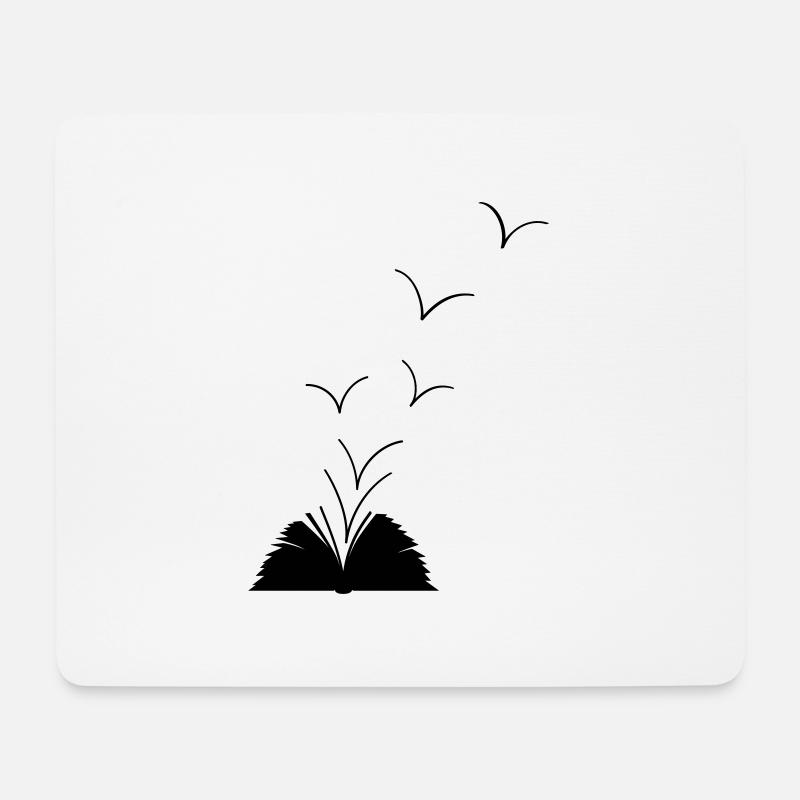 Offenes Buch - Mousepad (Querformat) - Weiß