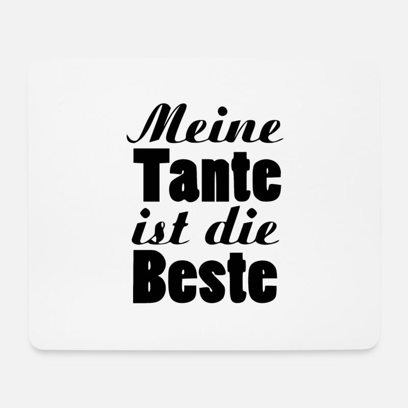 meine Tante ist die beste - Mousepad (Querformat) - Weiß