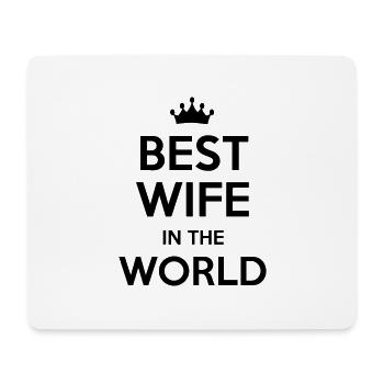 best wife in the world - Tapis de souris (format paysage) - blanc - Devant