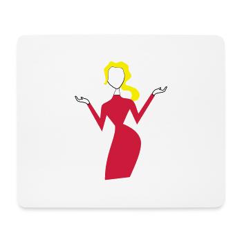 frau - Mousepad (Querformat) - Weiß - Vorne