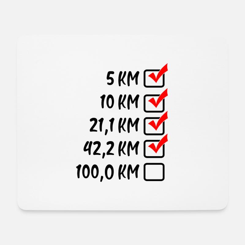 Ultramarathon Run - Mousepad (Querformat) - Weiß