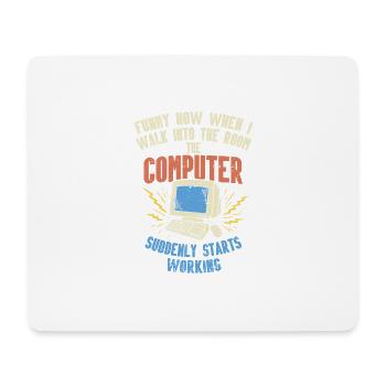 Computer Geek Shirt: Tech Support I Software - Mousepad (Querformat) - Weiß - Vorne