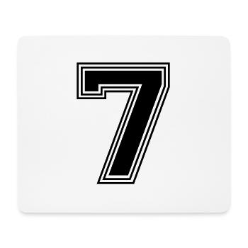 7_number_7_(s31) - Mouse Pad (horizontal) - white - Front