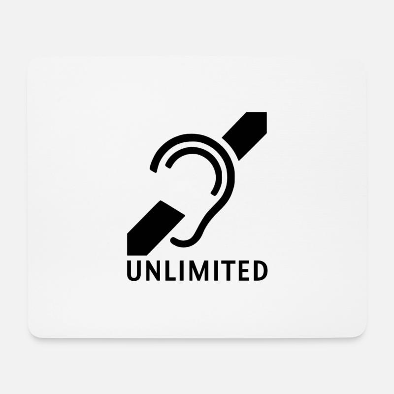 Deaf - Mouse Pad (horizontal) - white