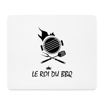 roi bbq barbecue grillade - Tapis de souris (format paysage) - blanc - Devant