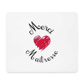 merci maîtresse cadeau fin année - Mousepad (Querformat) - Weiß - Vorne