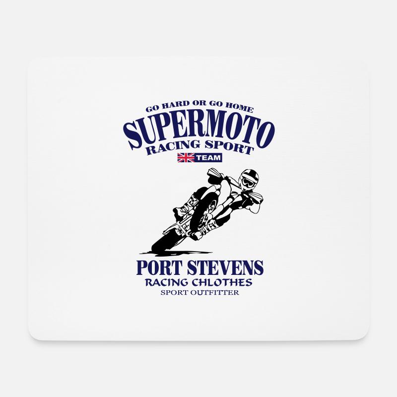 Supermoto Racing - Mousepad (Querformat) - Weiß